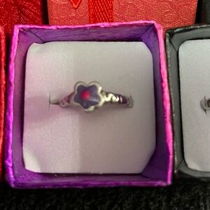 Preco Sterling silver Elegant Purple Flower Ring